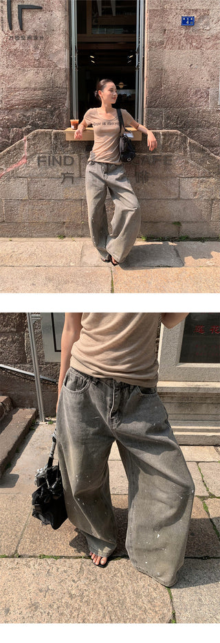 splash-ink wide pants