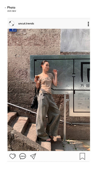 splash-ink wide pants