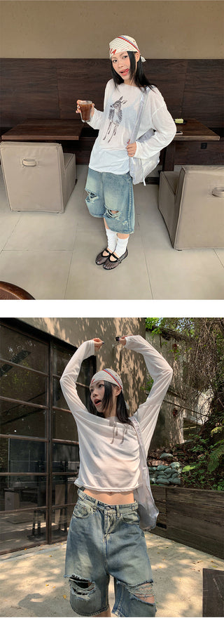 deer print blouse