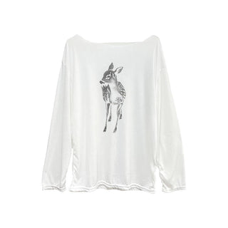 deer print blouse