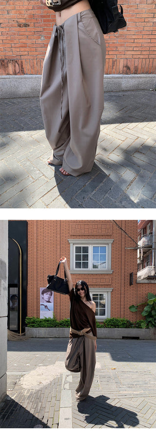 pleated wide-leg pants