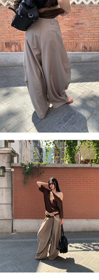 pleated wide-leg pants