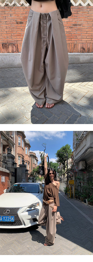 pleated wide-leg pants