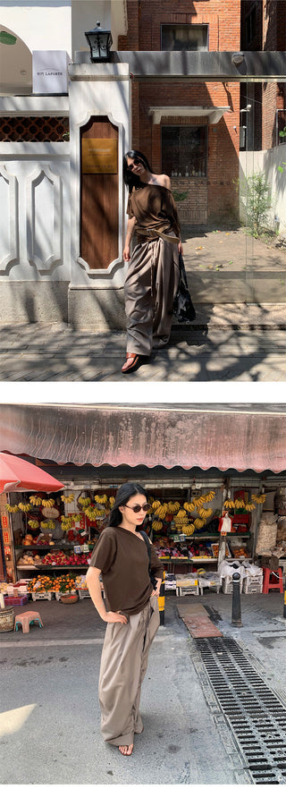 pleated wide-leg pants