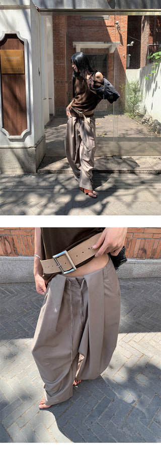 pleated wide-leg pants