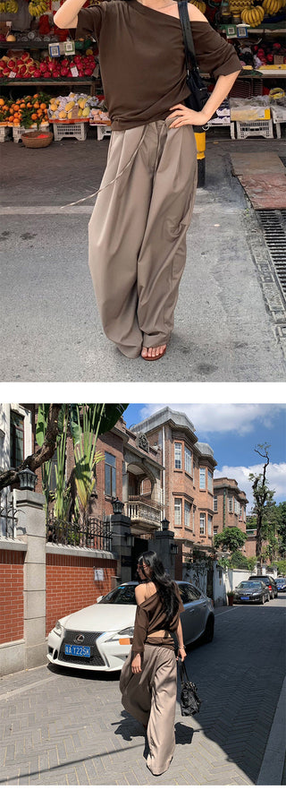 pleated wide-leg pants