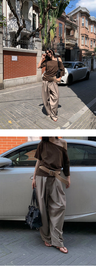 pleated wide-leg pants