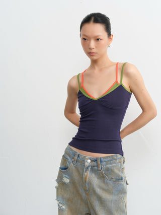 multicolor suspender top