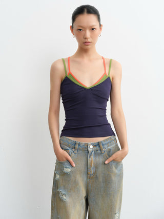 multicolor suspender top