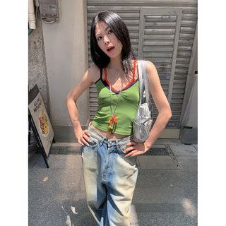 multicolor suspender top
