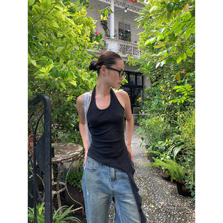 ribbon knit halter
