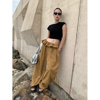 lace wide-leg pants