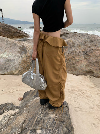 lace wide-leg pants