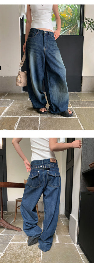 button belt jeans