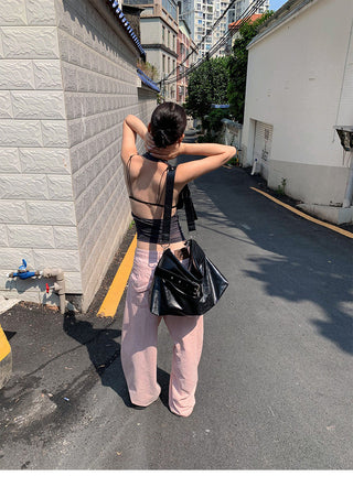 pleated mesh Top
