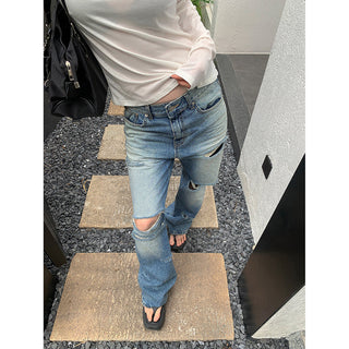 dirty ripped jeans