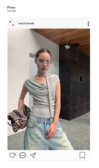 stacked scarf top