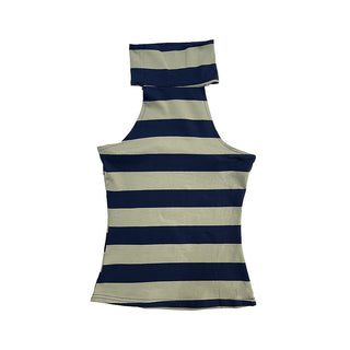 stripe halter Top