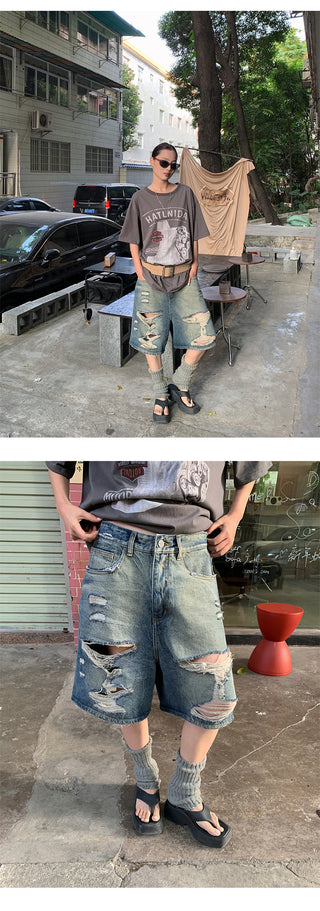 tassel ripped jeans
