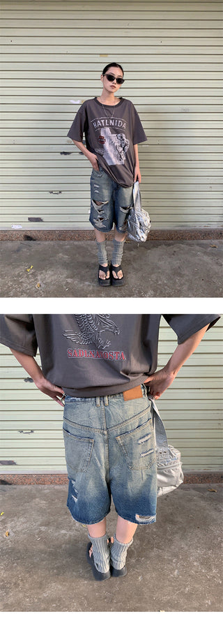 tassel ripped jeans