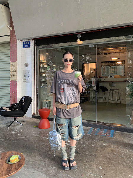tassel ripped jeans