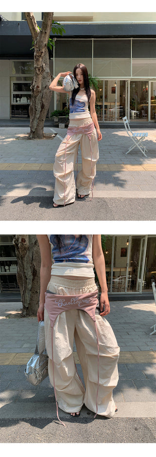 lace-up casual pants