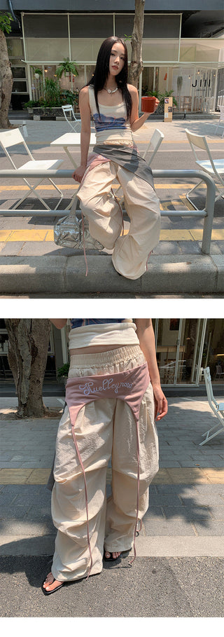 lace-up casual pants