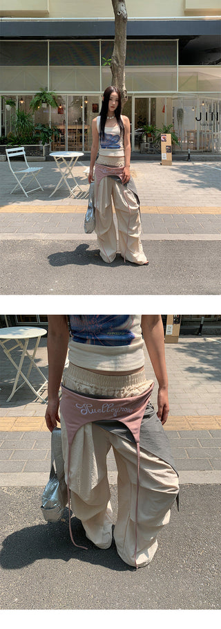 lace-up casual pants