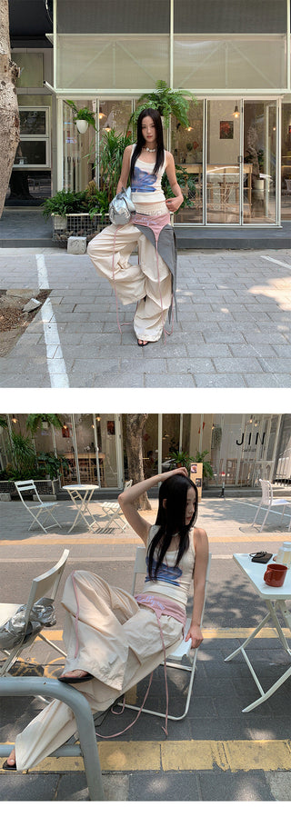 lace-up casual pants