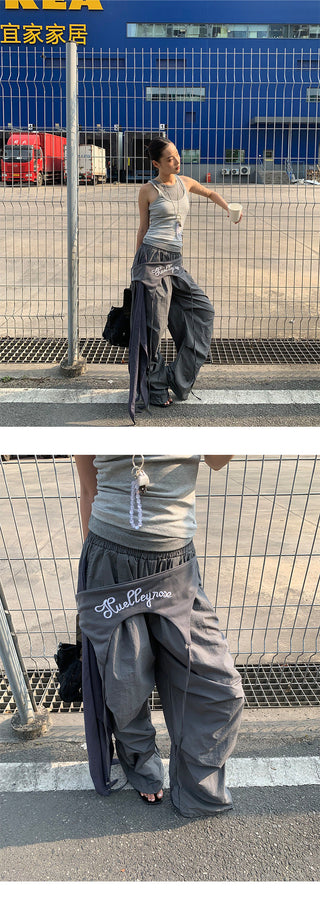 lace-up casual pants
