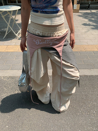 lace-up casual pants