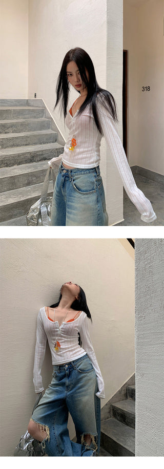stripe Tops top