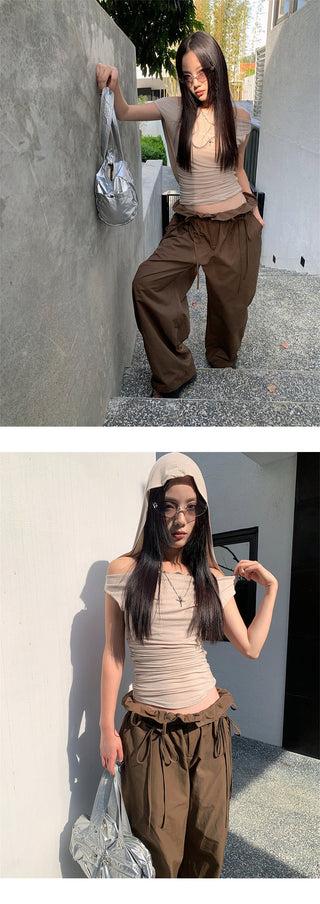 lace wide pants