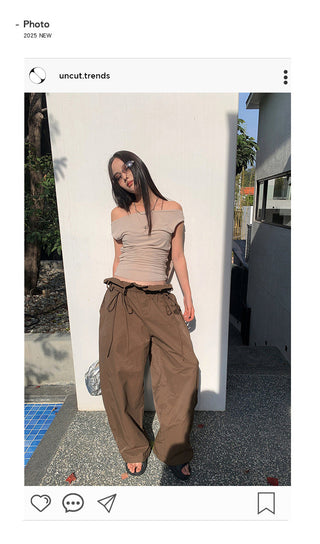 lace wide pants