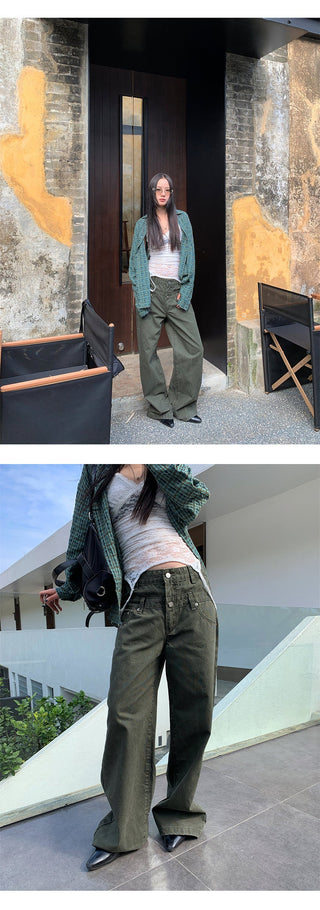 split waist jeans