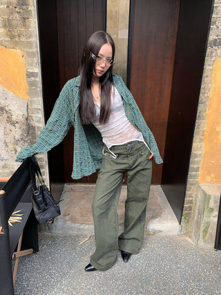 split waist jeans