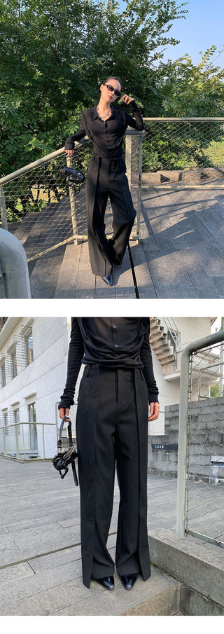 zipper suit pants