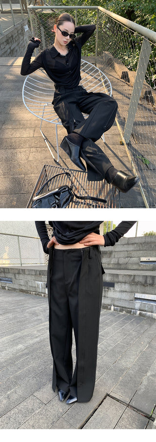 zipper suit pants