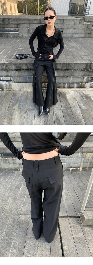 zipper suit pants