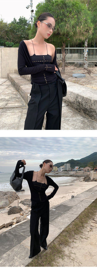 zipper suit pants