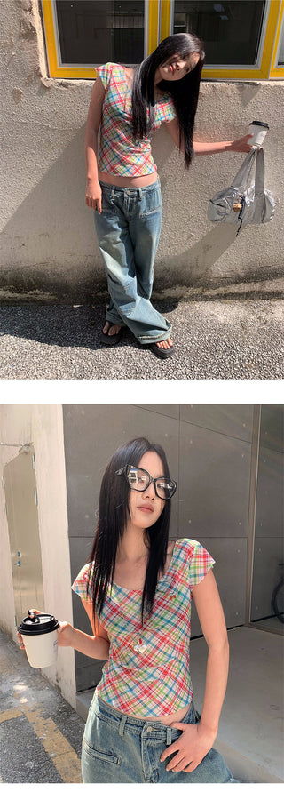 U-collar bandage top