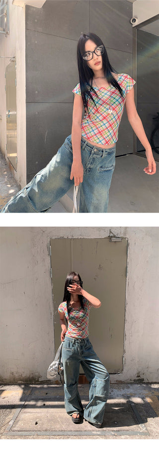 U-collar bandage top