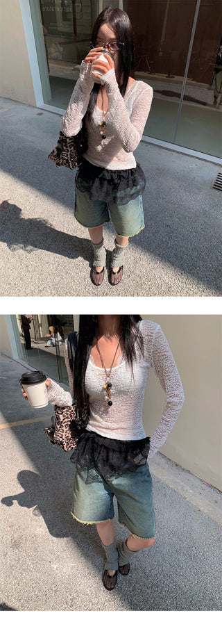 wool tassel jeans
