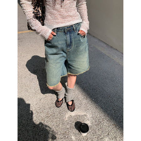 wool tassel jeans