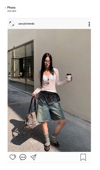 wool tassel jeans