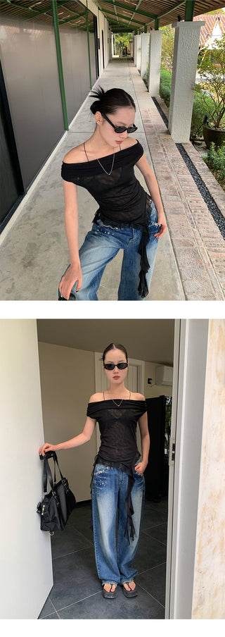 ribbon mesh top