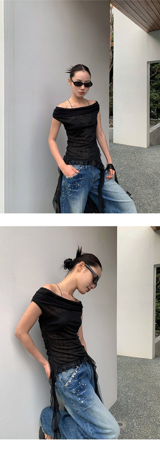 ribbon mesh top