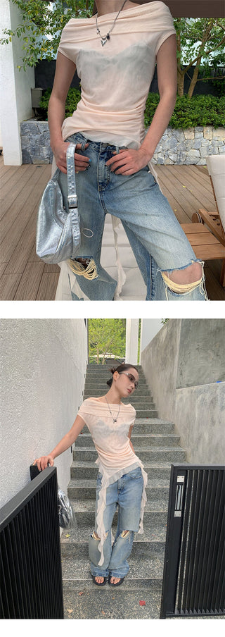 ribbon mesh top