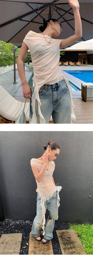 ribbon mesh top