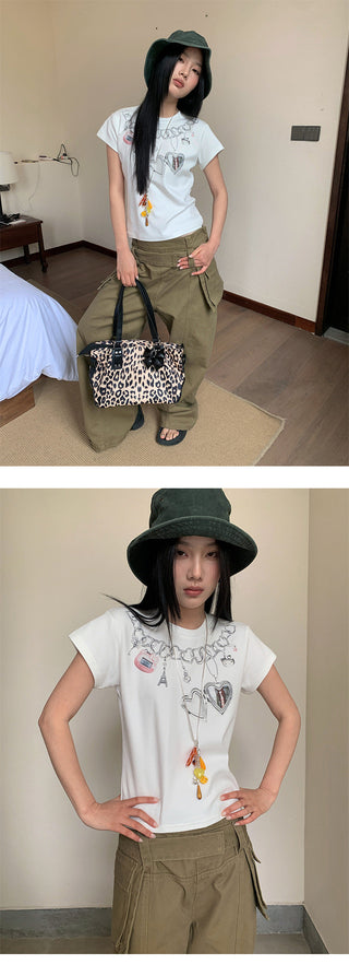 necklace print Tops 01